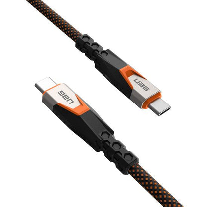 Urban Armor Gear - Câble 3.2 USB - C 20Gbps 240W 0,75 mètre Noir&Orange - A - IPH - UDT17 - 45 - 