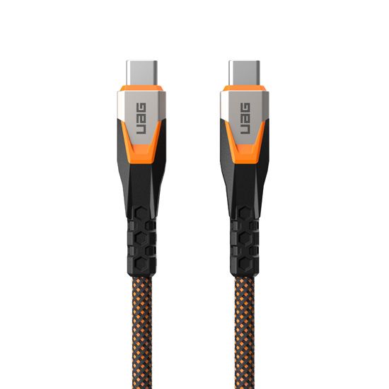 Urban Armor Gear - Câble 3.2 USB - C 20Gbps 240W 0,75 mètre Noir&Orange - A - IPH - UDT17 - 45 - 